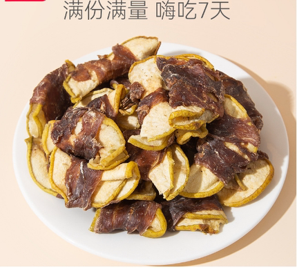 狗狗零食鸭肉干缠雪梨中大小型犬泰迪金毛磨牙棒泪痕幼犬宠物零食
