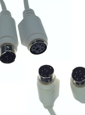 PSto延长线电脑键盘鼠标公对公线PS2公对母连接线6针对6孔数据线