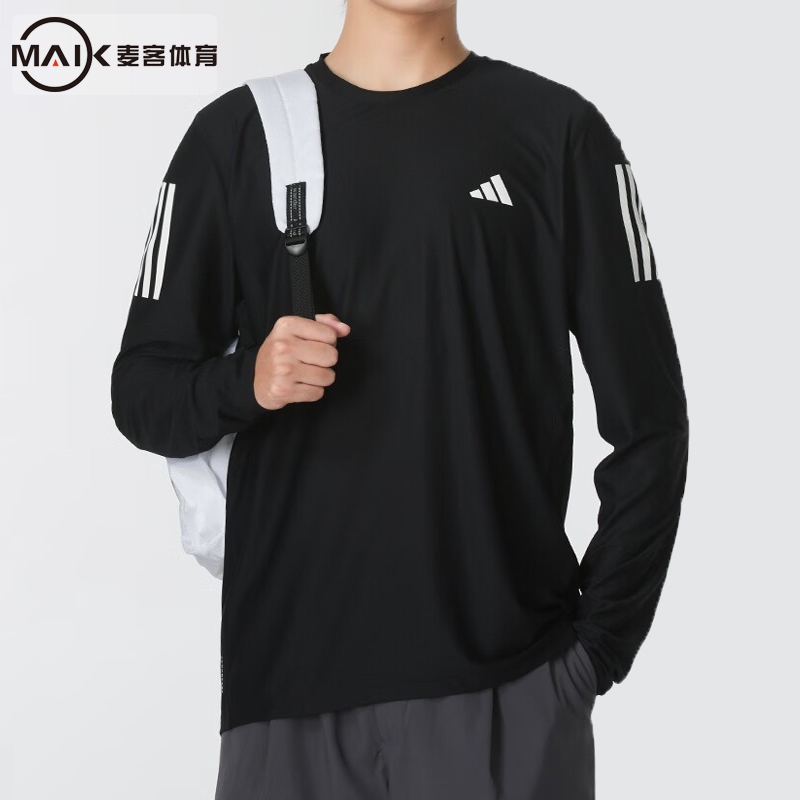 阿迪达斯男装长袖T恤2025新款