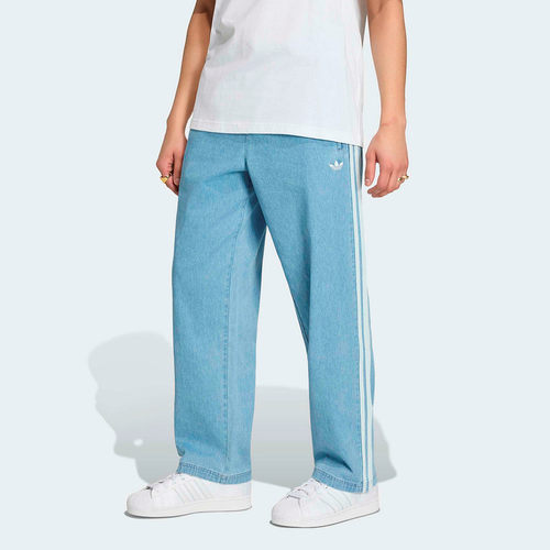 Adidas阿迪达斯三叶草宽松直筒运动长裤男女休闲牛仔裤KX1195