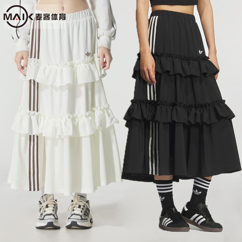 阿迪达斯三叶草半身裙女