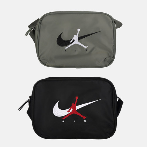 Nike耐克斜挎包男女运动休闲小包黑色军绿色JD2613031AD-002-001