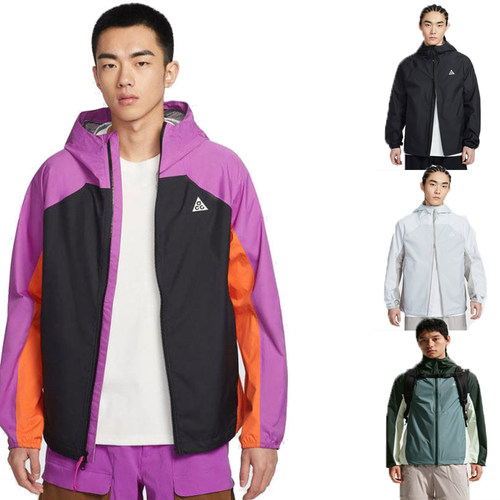 Nike耐克男士连帽运动外套撞色拉链夹克户外休闲IF1144-551-317