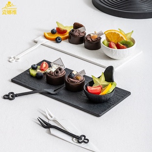 高级感下午茶甜品台位上茶歇冷餐会茶点蛋糕盘一人份位餐陶瓷餐具