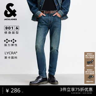 春季 杰克琼斯男装 牛仔裤 修身 子潮225332028 长裤 商场爆款