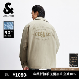 新款 冬季 杰克琼斯男装 宽松翻领羽绒服外套225423048 商场爆款