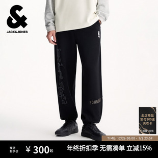 卫裤 休闲裤 长裤 NBA联名宽松刺绣装 潮流 杰克琼斯男装 饰时尚 秋季