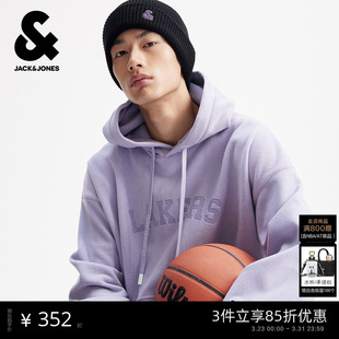 新款 春季 连帽抽绳字母宽松卫衣 洛杉矶队男装 杰克琼斯NBA联名款