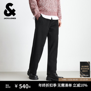 新款 春季 百搭时尚 刺绣纯色宽松抗皱休闲裤 子 杰克琼斯男装 裤 卫裤