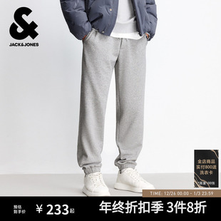 25秋新款 卫裤 美式 休闲裤 杰克琼斯男装 黑色束脚运动长裤 子 加绒
