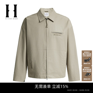 BSQ联名舒适潮流艺术感精致字母刺绣夹克外套男装 HIGH春季 SEASON
