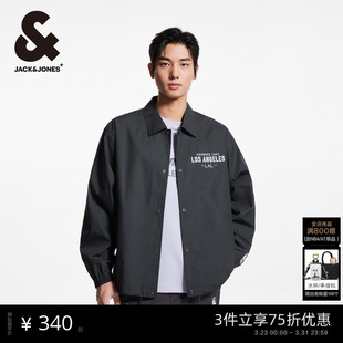 夹克外套男装 杰克琼斯NBA湖人队联名胸前字母刺绣春季 篮球潮时尚