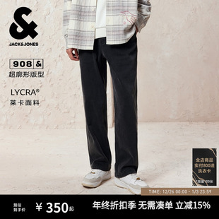 秋季 子男款 牛仔裤 超阔松紧抽绳莱卡长裤 2025新款 908杰克琼斯男装