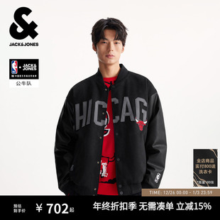 冬季 杰克琼斯NBA联名男装 棒球服保暖外套上衣 颜值轻暖羽绒服