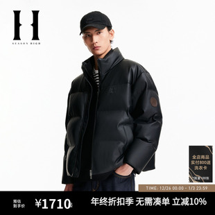 百搭纯色通勤长袖 SEASON 羽绒服宽松立领时尚 冬季 外套 HIGH男装