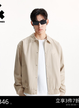 杰克琼斯NBA联名男装夹克秋季2025年新款纯棉cleanfit翻领夹克