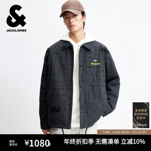 男装 杰克琼斯秋冬季 棉衣服BSQ联名刺绣棉外套225409050 商场爆款