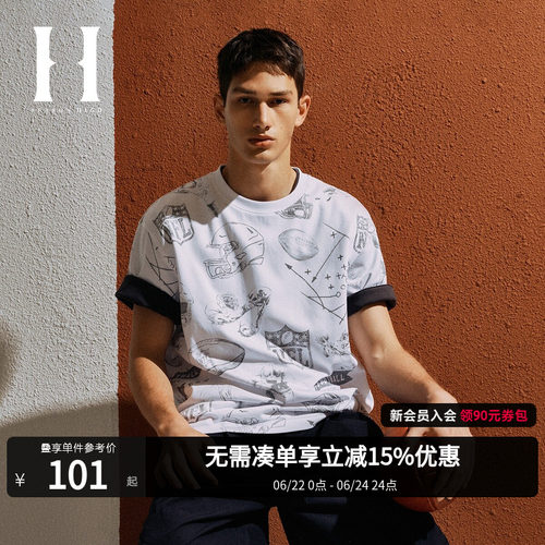 SEASONHIGH短袖舒适纯棉T恤