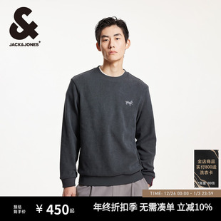 潮休闲百搭舒适法斗狗长袖 时尚 圆领直筒卫衣 秋冬新款 杰克琼斯男装