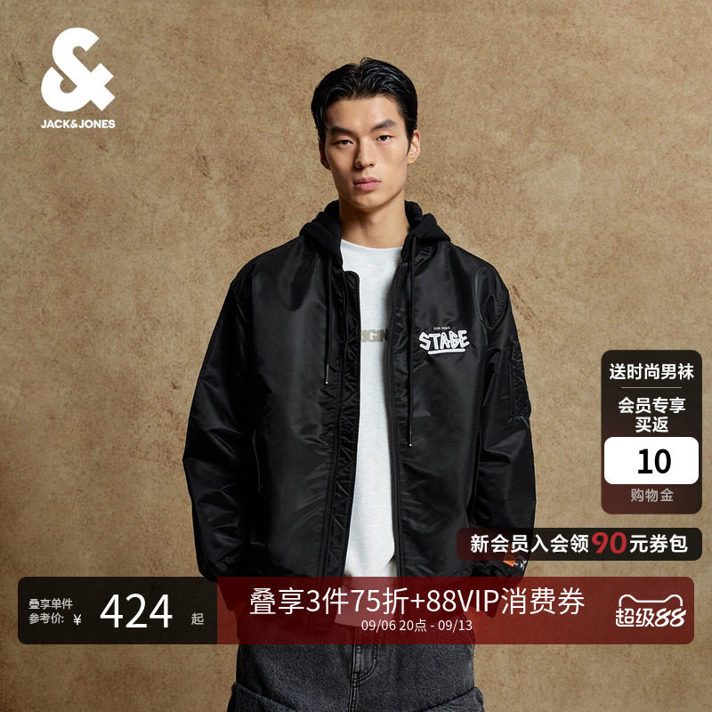 杰克琼斯男装短款棉服秋冬季图片
