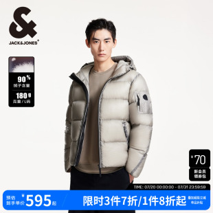 潮百搭拉链舒适休闲宽松连帽羽绒服外套 杰克琼斯男装 春季 新款 时尚