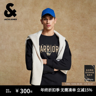 杰克琼斯男装 勇士队2025宽松圆领日常舒适百搭潮流卫衣 NBA联名款
