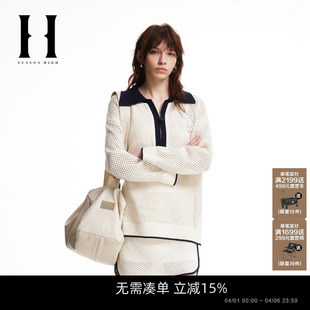 毛衣女装 SEASON 针织衫 出街长袖 HIGH春季 潮衣身镂空设计舒适时尚