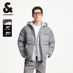 保暖宽松百搭撞色可拆卸连帽羽绒服外套 时尚 杰克琼斯男装 秋冬新款