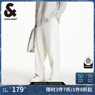 春季 廓形宽松阔腿裤 杰克琼斯男装 新品 子男 基础背部贴袋休闲裤 长裤