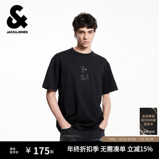 NBA联名T恤日常百搭运动风宽松圆领短袖 新款 秋季 杰克琼斯男装