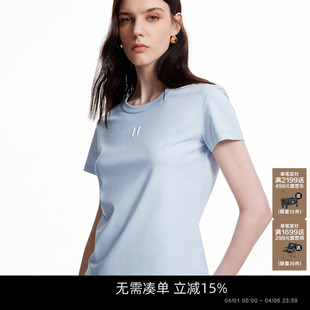 百搭圆领领型合身版 SEASON HIGH春季 时尚 T恤 型胸前字母图案短袖