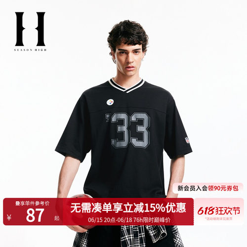 夏季NFL联名男装T恤舒适