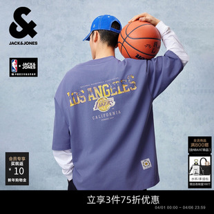 春夏新款 NBA联名 杰克琼斯男装 T恤 凯尔特人队重磅纯棉宽松短袖