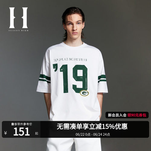 SEASONHIGH短袖休闲青年T恤