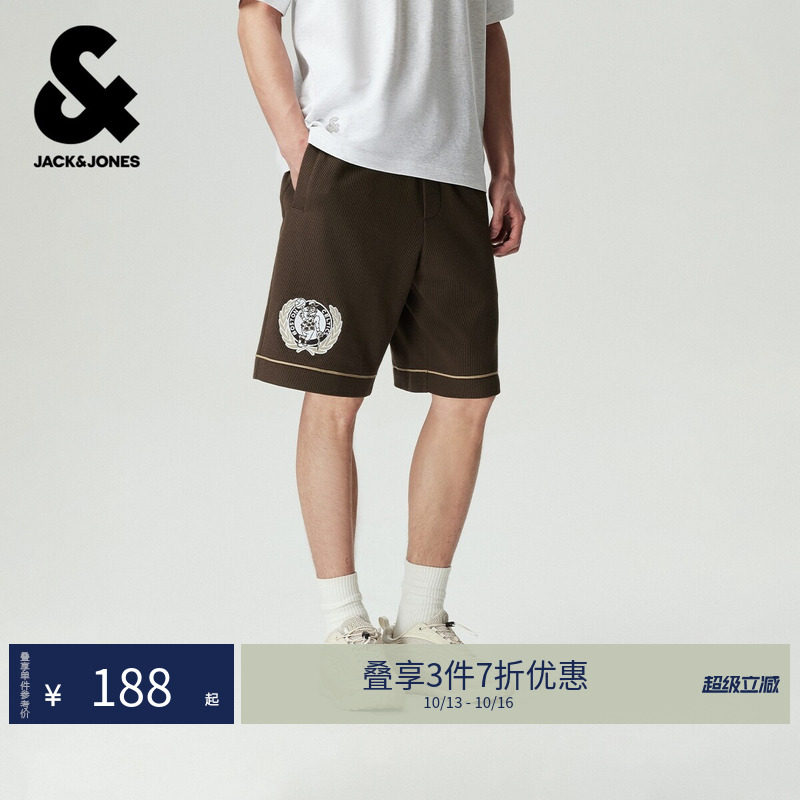 杰克琼斯NBA联名凯尔特人队男装短裤休闲舒适短裤子潮流22629F026