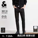 [高弹]901杰克琼斯男装修身新款秋冬深色小黑裤牛仔裤男款长裤子