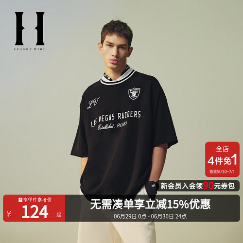 [NFL联名]SEASON HIGH2026年春季拉斯维加斯突袭者队短袖T恤男装