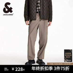 纯棉舒适长裤 廓形阔腿裤 子休闲裤 男款 25年秋 杰克琼斯秋季 男装 新款