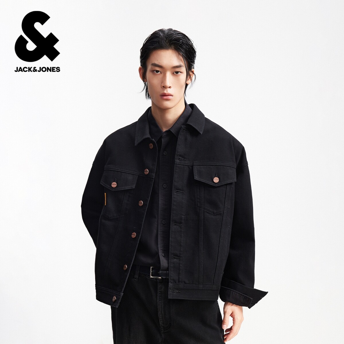 杰克琼斯男士外套2026年春季新款潮流休闲牛仔夹克宽松上衣男装