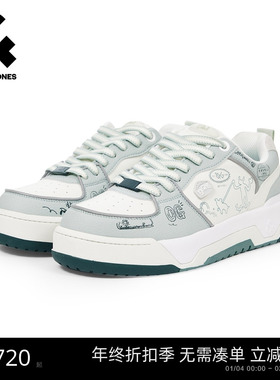 杰克琼斯男装秋季新款涂鸦团胶印撞色拼接日常休闲男鞋2253C8002
