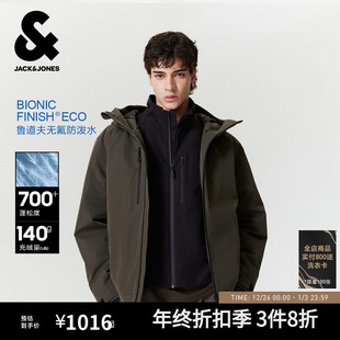 工装 杰克琼斯男装 百搭保暖羽绒服外套 机能冰壳冲锋衣羽绒服
