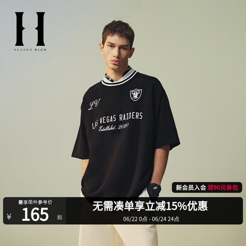 [NFL联名]SEASON HIGH2026年春季拉斯维加斯突袭者队短袖T恤男装