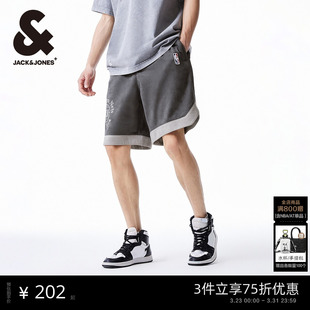 子2026春季 杰克琼斯男装 NBA联名布鲁克林篮网队篮球运动宽松短裤