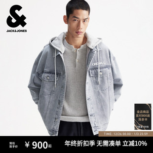 杰克琼斯2025年新棉服男装 外套可拆卸连帽上衣秋冬 舒适百搭潮时尚