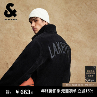 棉衣宽松立领外套 冬季 杰克琼斯NBA联名湖人队2025年新款 男装