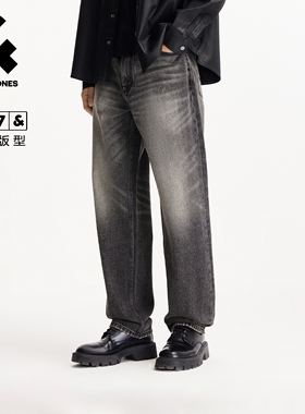 杰克琼斯男装新款潮流时尚简约百搭复古水洗休闲宽松牛仔裤zb