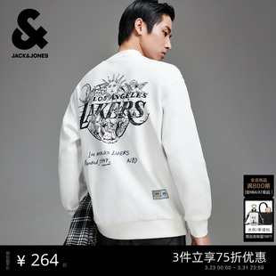 NBA联名湖人队宽松卫衣男装 新款 杰克琼斯春季 225333038 商场爆款