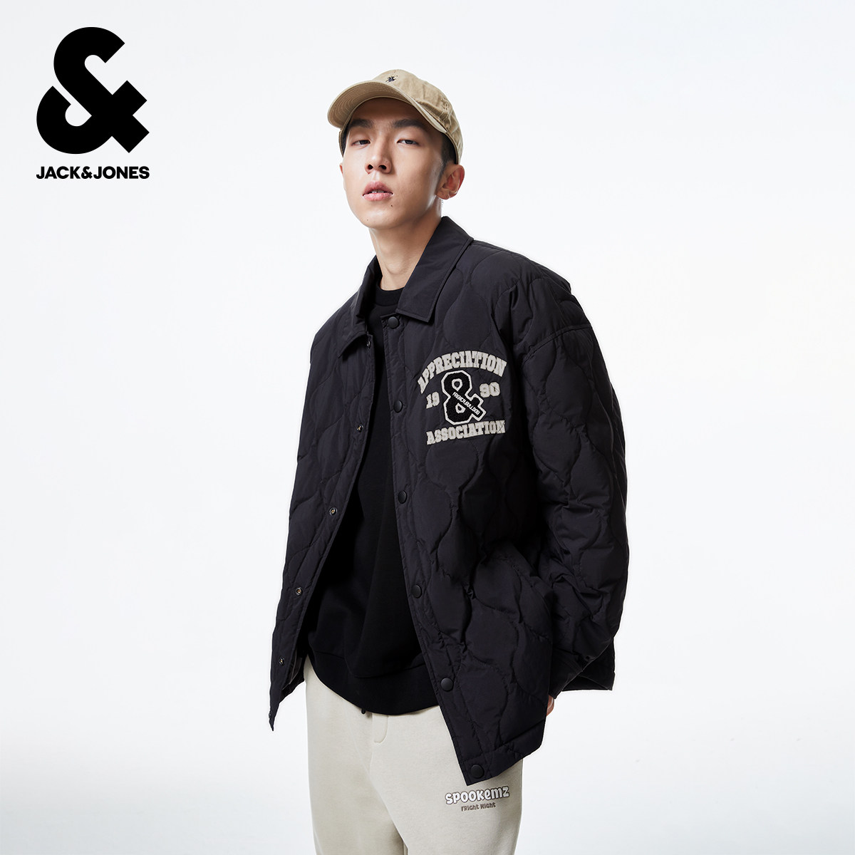 【轻薄羽绒服】杰克琼斯颜值轻羽男士冬宽松休闲短款衬衫外套男装