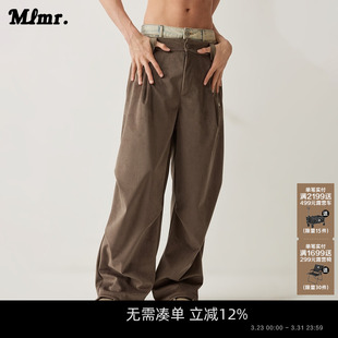 松弛感宽松阔腿工装 新款 裤 子男女款 长 MLMR男装 复古休闲伞兵裤 春季