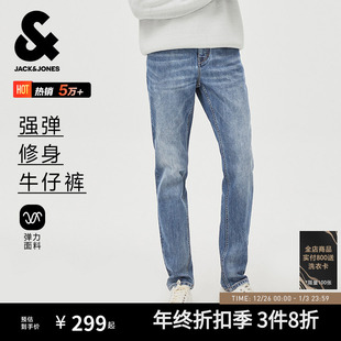 长裤 杰克琼斯休闲复古中蓝水洗牛仔裤 901修身 子男秋冬男装 强弹